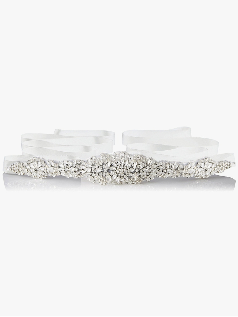 Bridal Crystal Rhinestone Wedding Dress Belt - Picture 2 of 8